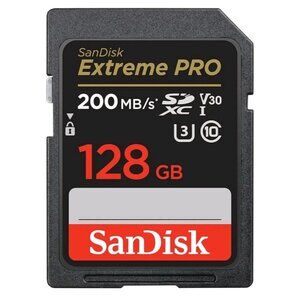 SanDisk 128GB Extreme PRO SDXC UHS-I Memory Card - C10, U3, V30, 4K UHD, SD Card